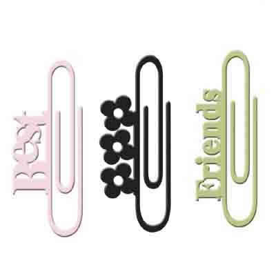 Carolee's Creations - Paper Clips - Best Friends  (sold in 3's)