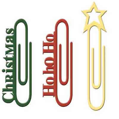 Carolee's Creations - Paper Clips - Ho Ho Ho  (sold in 3's)