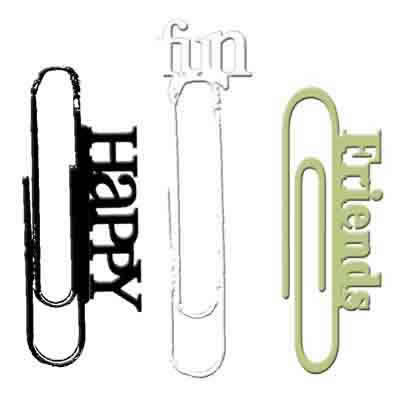 Carolee's Creations - Paper Clips - Fun Friends  (sold in 3's)