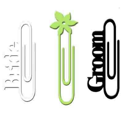 Carolee's Creations - Paper Clips - Wedding  (sold in 3's)