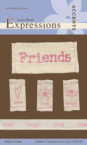 Carolee's Creations - Friends Love Worn Expressions  (sold in 3's)