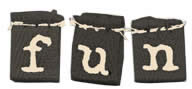 Carolee's Creations - Love Worn Black Love Letter  (sold in 3's)
