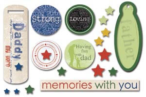 Carolees Creations - Father Expressions Foam Stickers  (sold in 3's)
