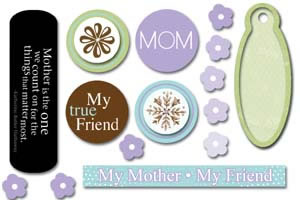 Carolees Creations - Mother Expressions Foam Stickers  (sold in 3's)