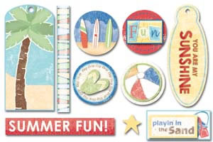 Carolees Creations - Summer Goodies Foam Stickers  (sold in 3's)