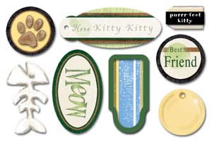 Carolees Creations - Cat Goodies Foam Stickers (sold in 3's)