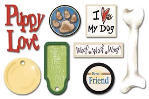 Carolees Creations - Dog Goodies Foam Stickers  (sold in 3's)