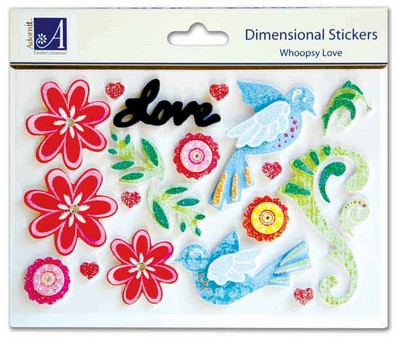 Carolee's Creations - Whoopsy Love Dimensional Foam Stickers  (sold in 3's)