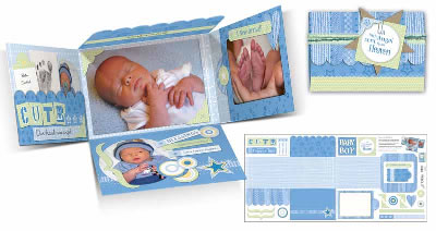 Carolees Creations - Baby Boy Mini Album  (sold in 3's)