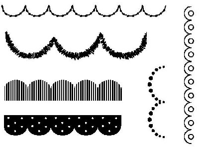 Carolee's Creations - Sassy Scallops Clear Rubber Stamps  (sold individually)
