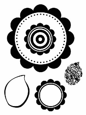 Carolees Creations - Journal Flowers Clear Rubber Stamps  (sold individually)