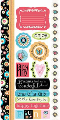 Carolees Creations - Flutter Flight Cardstock Stickers  (pack of 5)