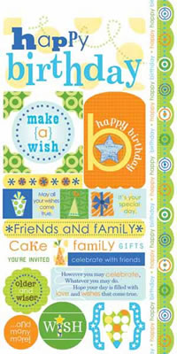 Carolees Creations - Make a Wish Cardstock Stickers  (pack of 5)