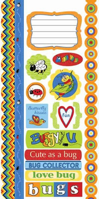 Carolees Creations - Bug-a-Boo Cardstock Stickers  (pack of 5)