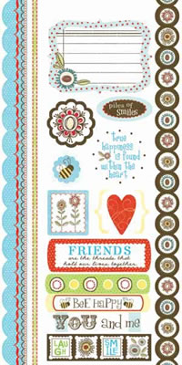 Carolees Creations - Bee Happy Cardstock Stickers  (pack of 5)