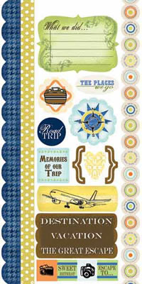 Carolees Creations - Travel Cardstock Stickers  (pack of 5)