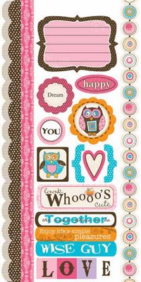 Carolees - Who's Cute Cardstock Stickers  (sold in 5's)