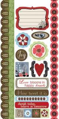 Carolees - Love Blooms Cardstock Stickers  (sold in 5's)