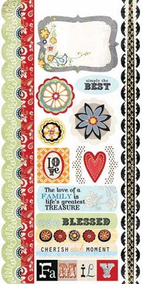 Carolees - Vintage Moments Cardstock Stickers  (sold in 5's)
