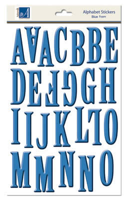 Carolee's Creations - Blue Alpha Foam Stickers  (sold in 3's)