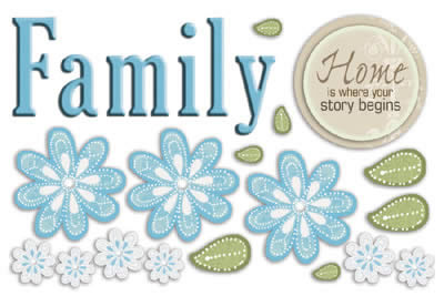Carolees Creations - Family Foam Stickers  (sold in 3's)