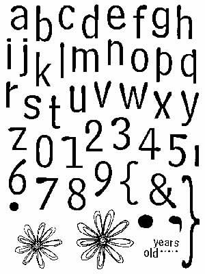 Carolees Creations - Sleek Alpha Clear Rubber Stamps  (sold individually)