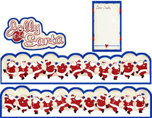 Carolee's Creations - Jolly Old Santa  (sold in 3's)