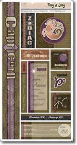 Carolee's Creations - Capricorn cardstock punch-outs  (pack of 5)