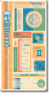 Carolee's Creations - Gemini cardstock punch-outs  (pack of 5)