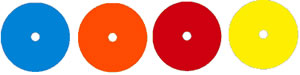 Carolee's Creations - Bright Circle Multipack Brad Accents 12pc  (sold individually)
