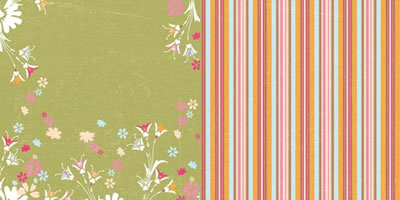 cherryArte - Vanilla Vintage - Vintage Bloom 12x12 d/sided cardstock  (pack of 10)