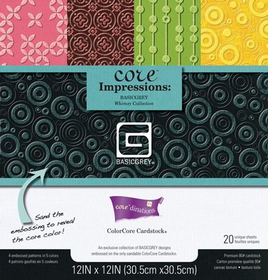 Core'dinations Cardstock - BasicGrey - Core Impressions - Whimsy - Collection Pack  (sold individually)