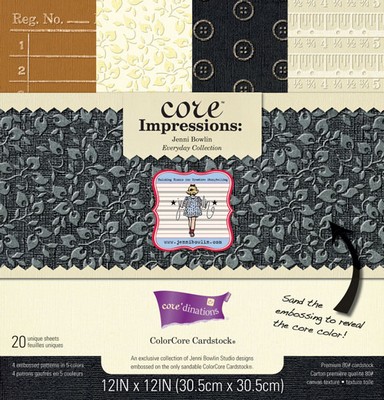 Core'dinations Cardstock - Jenni Bowlin - Core Impressions - Everyday - Collection Pack  (sold individually)