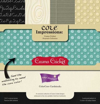 Core'dinations Cardstock - Cosmo Cricket - Core Impressions - Neutrals - Collection Pack  (sold individually)