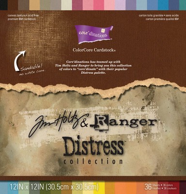 Core'dinations Cardstock - Tim Holtz - Distress Ink Collection Pack 36pg  (sold individually)