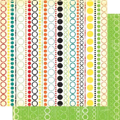 Cosmo Cricket - Hello Sunshine - Hula Hoop 12x12 d/sided paper  (pack of 10)