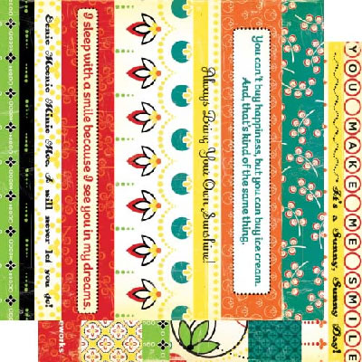Cosmo Cricket - Hello Sunshine - Striptease  (pack of 5)