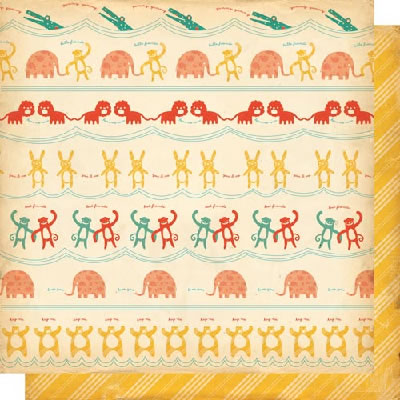 Cosmo Cricket - Jack's World - Animal Friends 12x12 d/sided paper  (pack of 10)