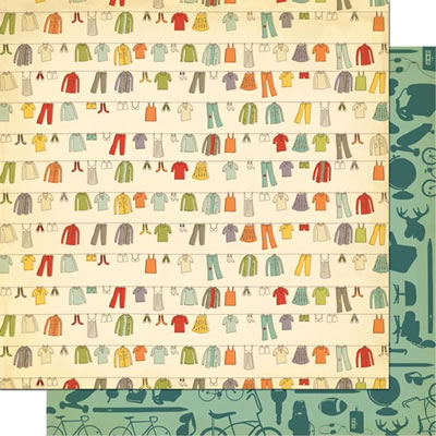 Cosmo Cricket - The Boyfriend - Fitting In 12x12 d/sided cardstock  (pack of 10)