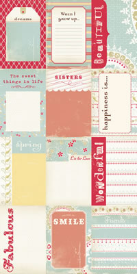 Cosmo Cricket - Dutch Girl - Journal Cards  (pack of 5)