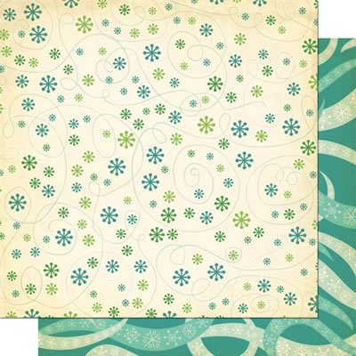 Cosmo Cricket - Jolly by Golly - Breezy Freezy 12x12 d/sided cardstock  (pack of 10)