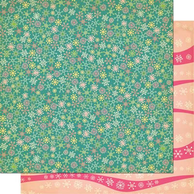 Cosmo Cricket - Jolly by Golly - Silly Chilly 12x12 d/sided cardstock  (pack of 10)