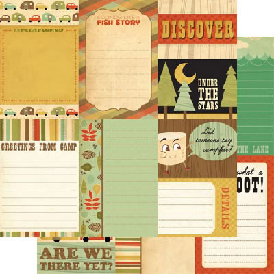 Cosmo Cricket - Mr Campy - Journaling Cards  (pack of 5)