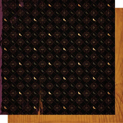 Cosmo Cricket - Haunted - Nevermore 12x12 d/sided paper  (pack of 10)