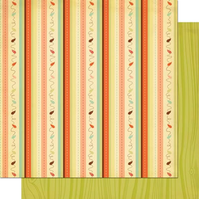 Cosmo Cricket - Nutmeg - Falling Down 12x12 d/sided cardstock  (pack of 10)