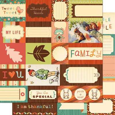 Cosmo Cricket - Nutmeg - Elements 12x12 d/sided cardstock  (pack of 5)