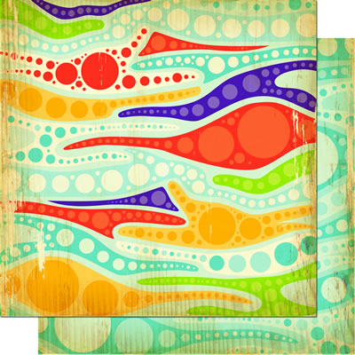 Cosmo Cricket - Snorkel - Current 12x12 d/sided cardstock  (pack of 10)