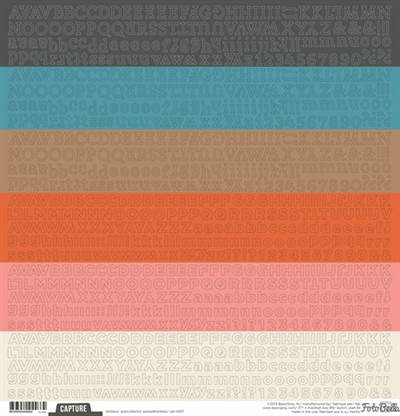 Basic Grey - Capture - Alphabet Stickers  (Sold in packs of 6)