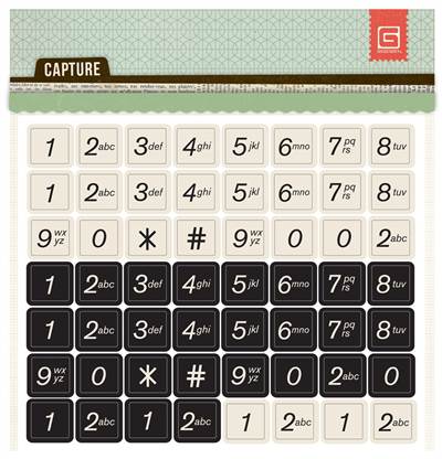 Basic Grey - Capture - Printed Chipboard Numbers (Sold in packs of 6)