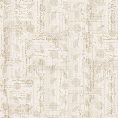 Creative Imaginations - Oceanside - Seashells 12x12 paint it paper w/ varnish pattern  (pack of 5)